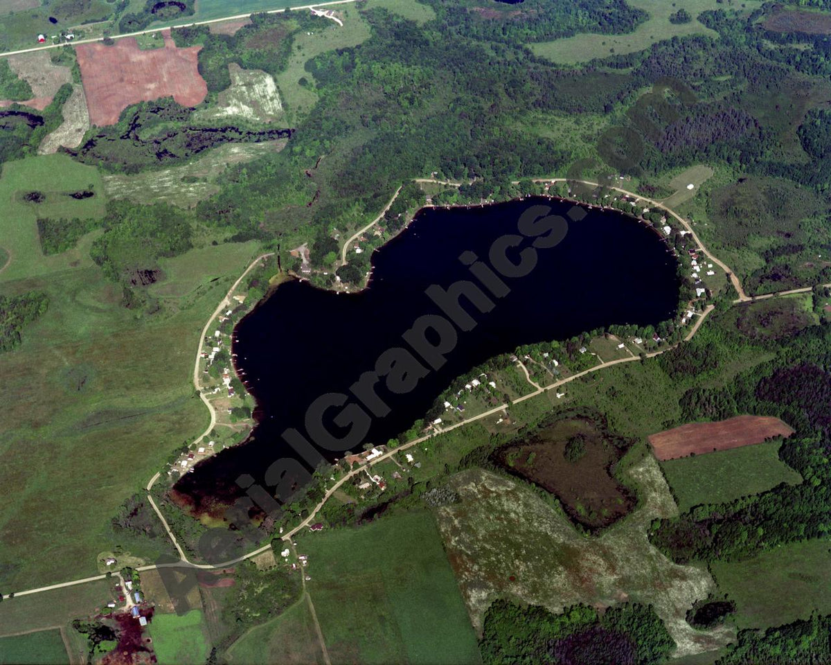 Aerial image of [646] Pleiness Lake in Mason, MI with No frame