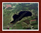 Aerial image of [646] Pleiness Lake in Mason, MI with Cherry Wood frame