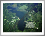 Aerial image of [650] Portage Lake in Jackson, MI with Silver Metal frame