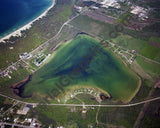 Aerial image of [672] Round Lake in Emmet, MI with No frame