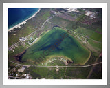 Aerial image of [672] Round Lake in Emmet, MI with Silver Metal frame