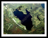 Aerial image of [67] Big Fish Lake in Lapeer, MI with Black Metal frame