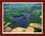 Aerial image of [71] Big Lake in Allegan, MI with Cherry Wood frame