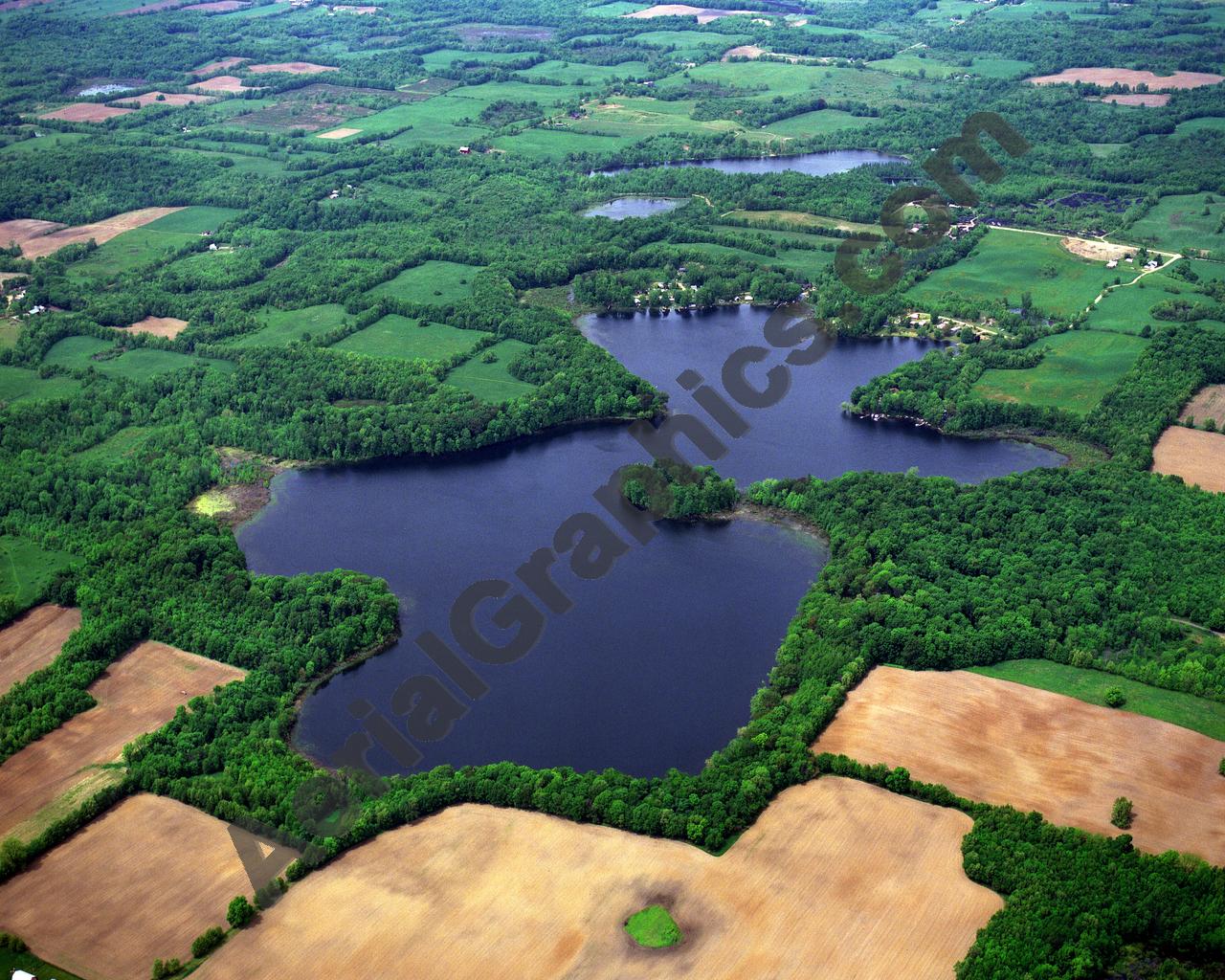 Aerial image of [71] Big Lake in Allegan, MI with No frame