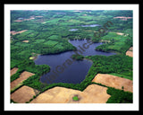 Aerial image of [71] Big Lake in Allegan, MI with Black Metal frame