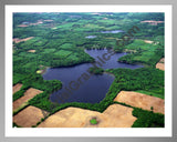 Aerial image of [71] Big Lake in Allegan, MI with Silver Metal frame