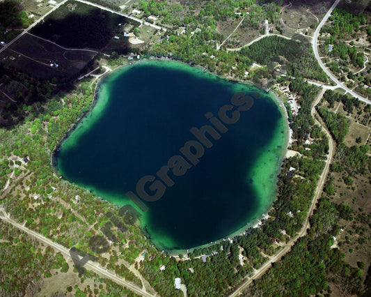 Aerial image of [721] Silver Lake in Cheboygan, MI with No frame