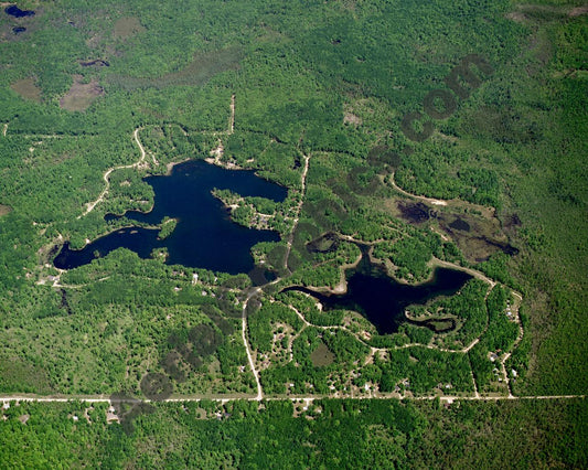 Aerial image of [747] Springwood Lakes in Clare, MI with No frame