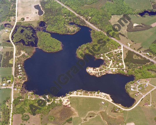 Aerial image of [762] Stone Ledge Lake in Wexford, MI with No frame