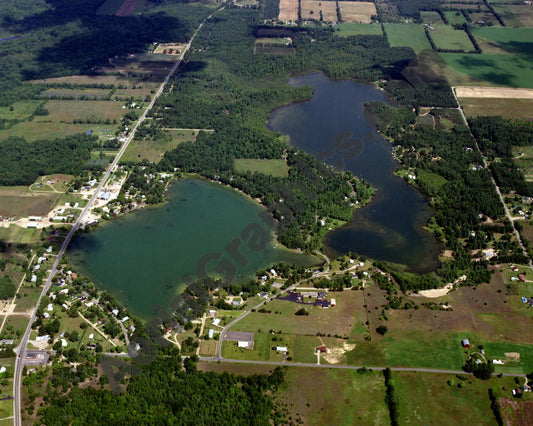 Aerial image of [808] Turk Lake in Montcalm, MI with No frame