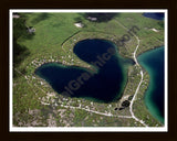 Aerial image of [814] Little Twin Lake in Kalkaska, MI with Black Wood frame