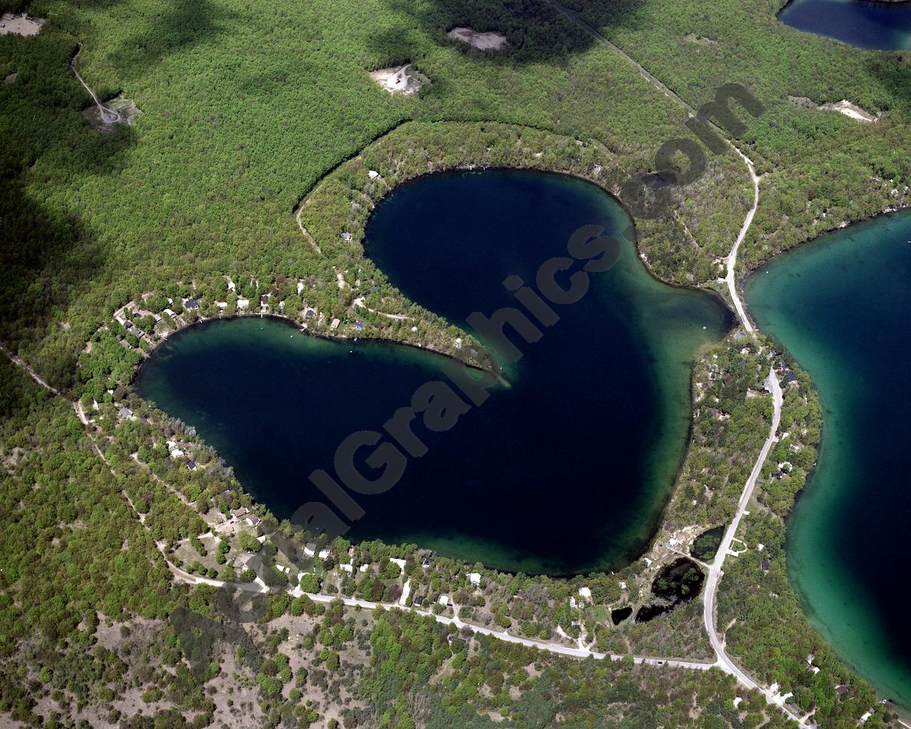 Aerial image of [814] Little Twin Lake in Kalkaska, MI with No frame