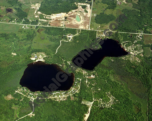 Aerial image of [818] Twin Lakes in Ogemaw, MI with No frame