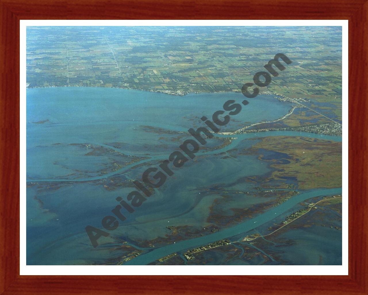 Aerial image of [907] Anchor Bay and Flats with Cherry Wood frame