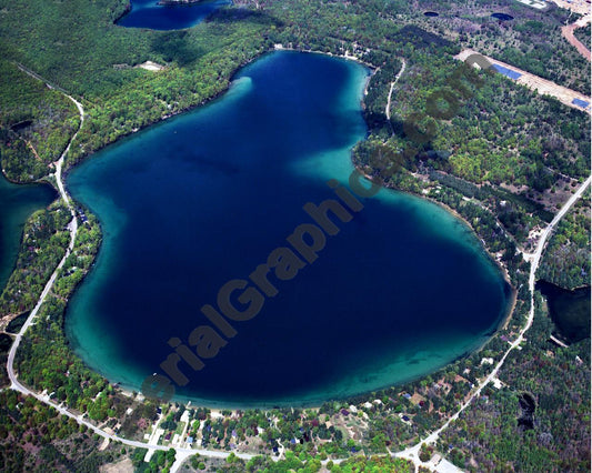 Aerial image of [911] Big Twin Lake in Kalkaska, MI with No frame