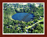 Aerial image of [922] Middleboro Lake with Cherry Wood frame