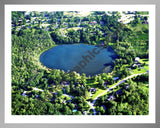 Aerial image of [922] Middleboro Lake with Silver Metal frame