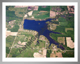 Aerial image of [952] Lake Bel Air in Hillsdale, MI with Silver Metal frame