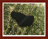 Aerial image of [959] Huntoon Lake in Oakland, MI with Cherry Wood frame