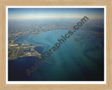 Aerial image of [966] Anchor Bay with Natural Wood frame