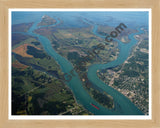 Aerial image of [968] Harsen's Island (S) with Natural Wood frame