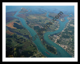 Aerial image of [968] Harsen's Island (S) with Black Metal frame