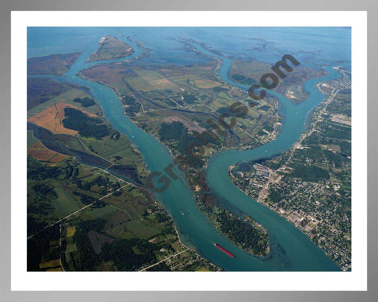 Aerial image of [968] Harsen's Island (S) with Silver Metal frame