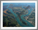 Aerial image of [968] Harsen's Island (S) with Silver Metal frame