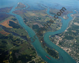 Aerial image of [968] Harsen's Island (S) with Canvas Wrap frame