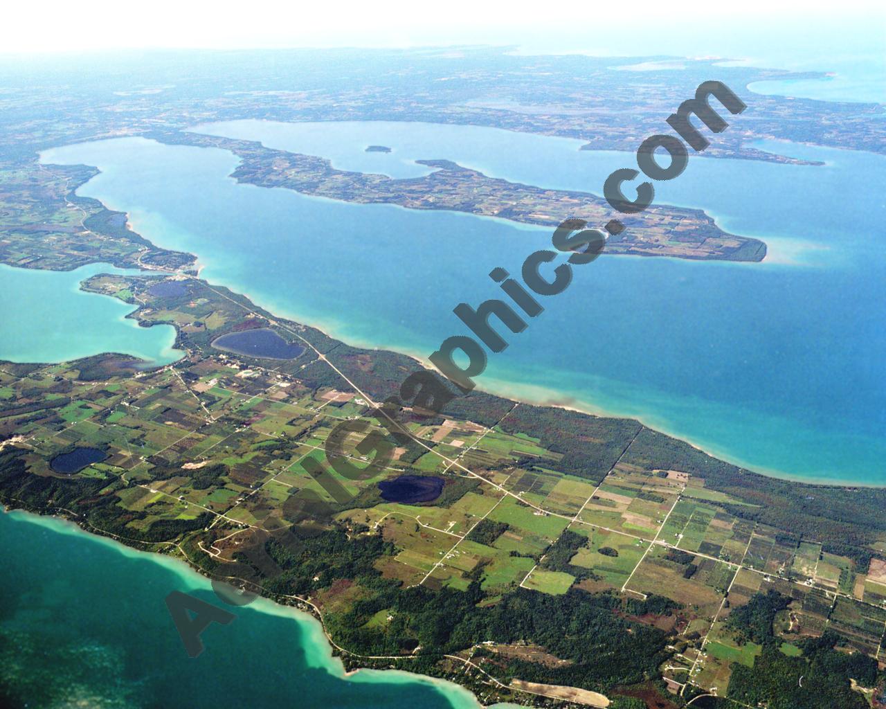 Aerial image of [973] Grand Traverse Bay with Canvas Wrap frame