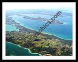 Aerial image of [973] Grand Traverse Bay with Black Metal frame