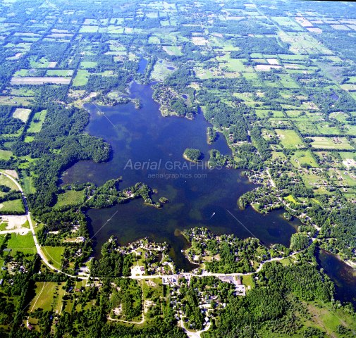 Lakeville Lake in Oakland County, Michigan