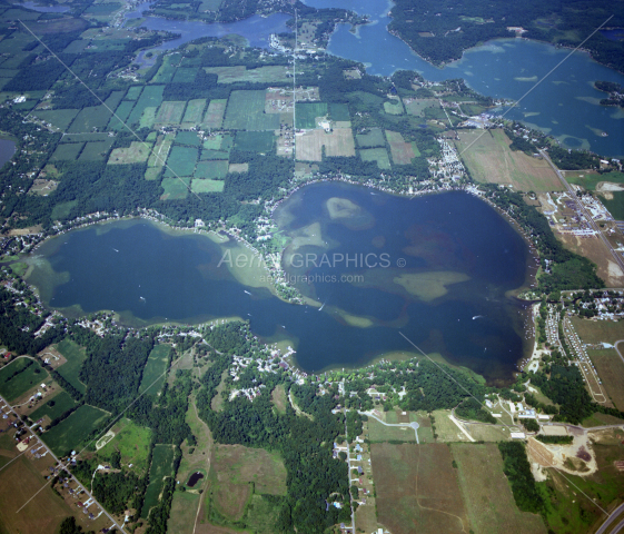 Crooked Lake in Steuben County, Michigan