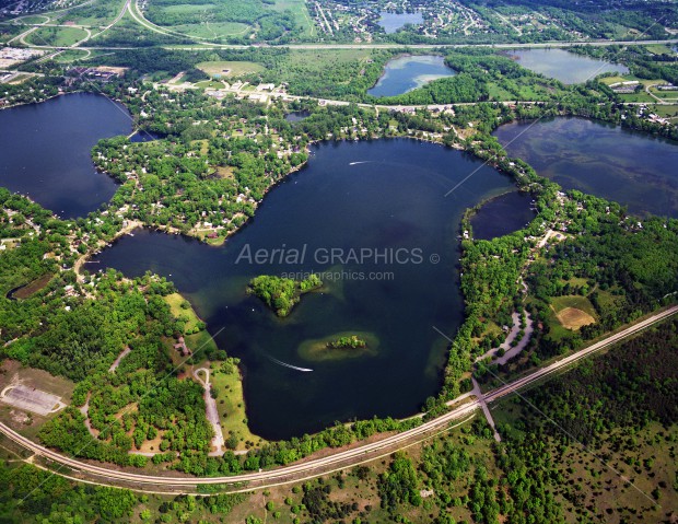 Island Lake in Livingston County, Michigan