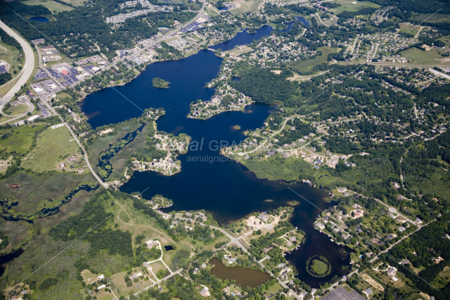 Woodland Lake in Livingston County, Michigan