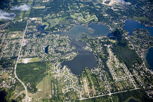 Duck Lake in Oakland County, Michigan