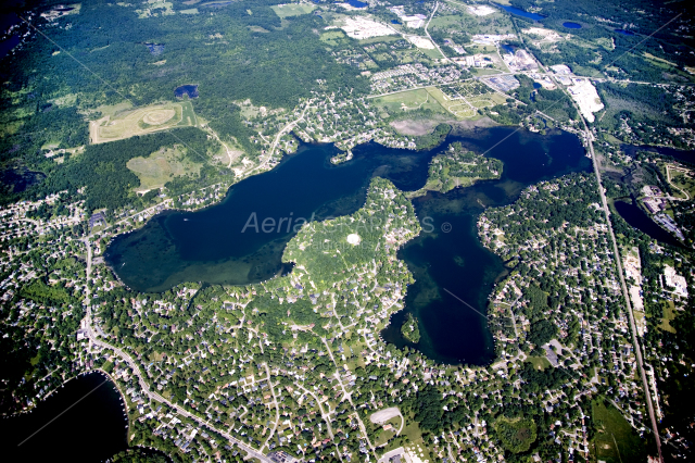 Lotus Lake & Maceday Lake in Oakland County, Michigan