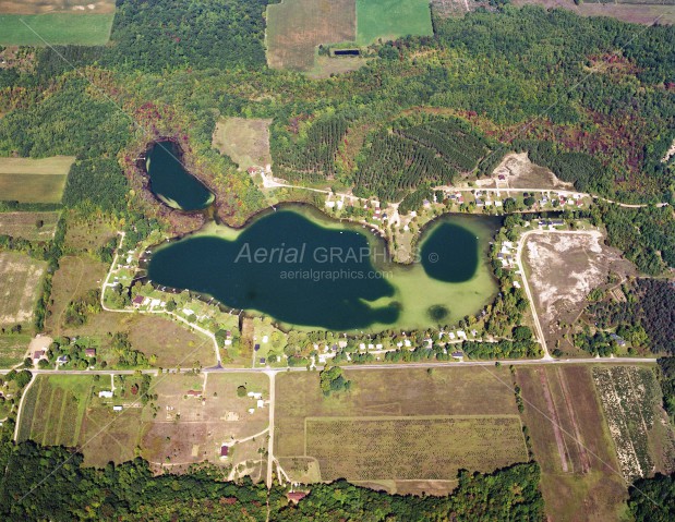 Crooked Lake in Montcalm County, Michigan